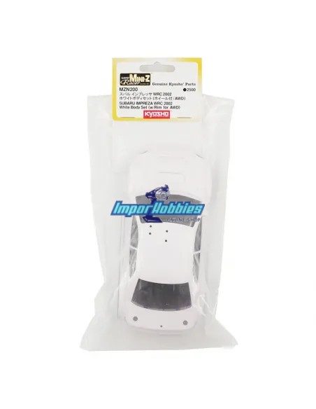 Carrocería para pintar 90mm + llantas Kyosho Mini-Z AWD Subaru Impreza WRC 2002 MZN200 - Carrocerías para pintar - Blanca Kyosho