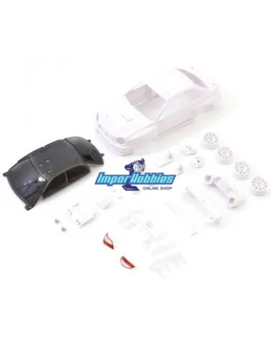 Carrosserie blanche à peindre 90mm + Jantes Kyosho Mini-Z AWD Subaru Impreza WRC 2002 MZN200 - Carrosseries à peindre (Blanche) 