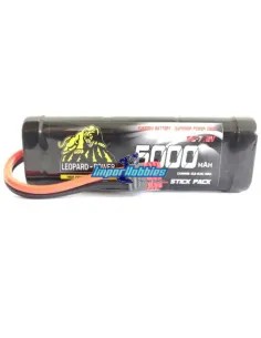 Stick Pack NiMh Battery 7.2V 5000mAh T-Dean With Cap Plug Leopard Power Fussion Sport FS-SC5000D - Battery Pack 7.2V & 8.4V Ni-M 2