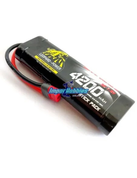 Accu Stick Pack 7.2V 4200mah NiMh Prise T-Dean Leopard Power Fussion Sport FS-SC4200D - Accu Pack 7.2V & 8.4V Ni-Mh