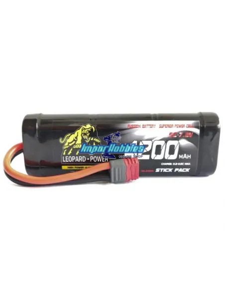 Accu Stick Pack 7.2V 4200mah NiMh Prise T-Dean Leopard Power Fussion Sport FS-SC4200D - Accu Pack 7.2V & 8.4V Ni-Mh
