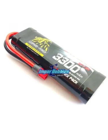 Accu Stick Pack 7.2V 3300mah NiMh Prise T-Dean Leopard Power Fussion Sport FS-SC3300D - Accu Pack 7.2V & 8.4V Ni-Mh