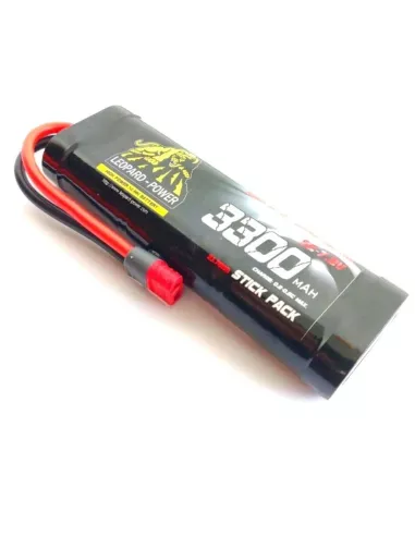 Stick Pack NiMh Battery 7.2V 3300mAh T-Dean With Cap Plug Leopard Power Fussion Sport FS-SC3300D - Battery Pack 7.2V & 8.4V Ni-M