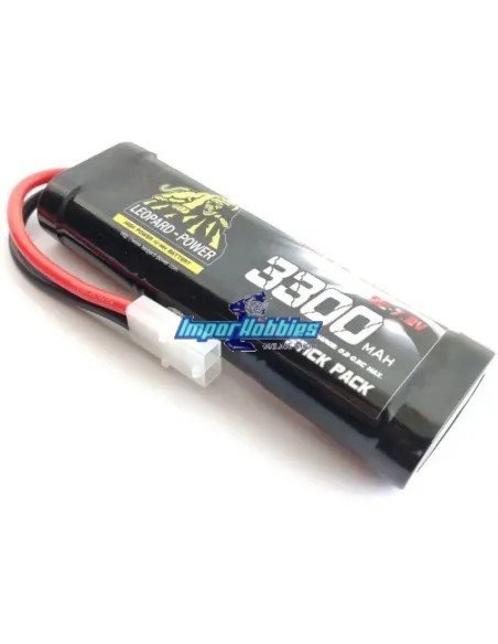 Batería Stick Pack 7.2V 3300mah NiMh conector Tamiya Leopard Power Fussion Sport FS-SC3300T - Pack Batería 7.2V & 8.4 Ni-Mh