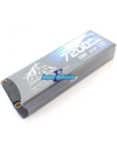 Accu Lipo Stick 2S 7.4V 7200mah 100C / 200C Boitier Rigide Leopard Power LP2-7200-100 - Accu Lipo 2S - 7.4V & 7.6V HV