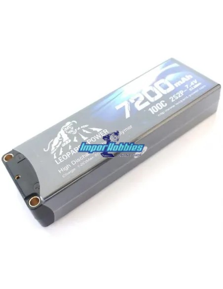 Accu Lipo Stick 2S 7.4V 7200mah 100C / 200C Boitier Rigide Leopard Power LP2-7200-100 - Accu Lipo 2S - 7.4V & 7.6V HV