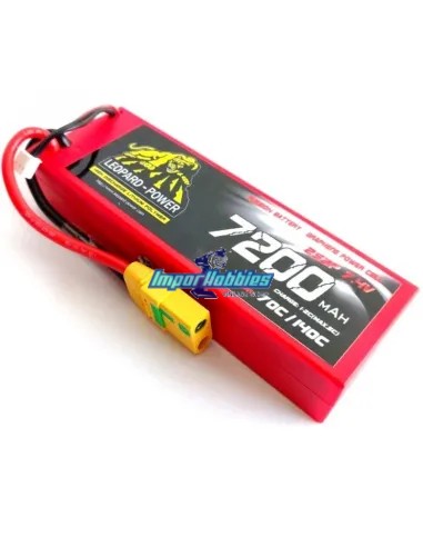 Accu Lipo Stick 2S 7.4V 7200mah 140C Graphene Boitier Rigide XT90-S Leopard Power LPG-FS2-7200 - Accu Lipo 2S - 7.4V & 7.6V HV