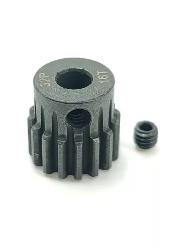 Pinion Gear Hard 16T 32DP For Shaft 5.0mm 1/10 & 1/8 Scale Fussion FS-PG093-H - Motor Pinions Gears 32P