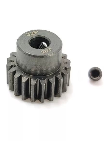 Pinion Gear Hard 20T 32DP For Shaft 5.0mm 1/10 & 1/8 Scale Fussion FS-PG097-H - Motor Pinions Gears 32P