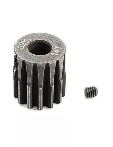 Pinion Gear Hard 14T 32DP For Shaft 5.0mm 1/10 & 1/8 Scale Fussion FS-PG091-H - Motor Pinions Gears 32P