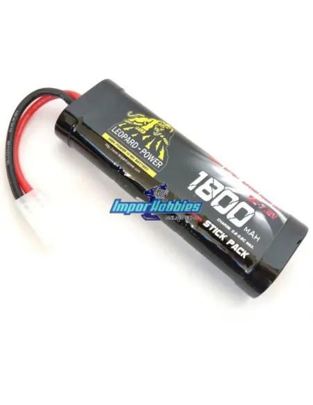 Batería Stick Pack 7.2V 1800mah NiMh conector Tamiya Leopard Power Fussion Sport FS-SC1800T - Pack Batería 7.2V & 8.4 Ni-Mh