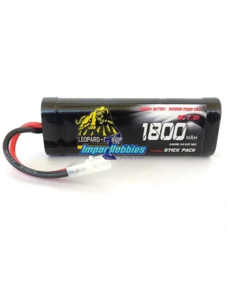 Batería Stick Pack 7.2V 1800mah NiMh conector Tamiya Leopard Power Fussion Sport FS-SC1800T - Pack Batería 7.2V & 8.4 Ni-Mh