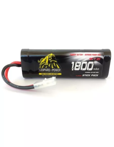 Stick Pack NiMh Battery 7.2V 1800mAh Tamiya Plug Leopard Power Fussion Sport FS-SC1800T - Battery Pack 7.2V & 8.4V Ni-Mh
