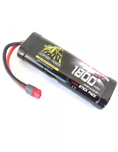 Stick Pack NiMh Battery 7.2V 1800mAh T-Dean With Cap Plug Leopard Power Fussion Sport FS-SC1800D - Battery Pack 7.2V & 8.4V Ni-M