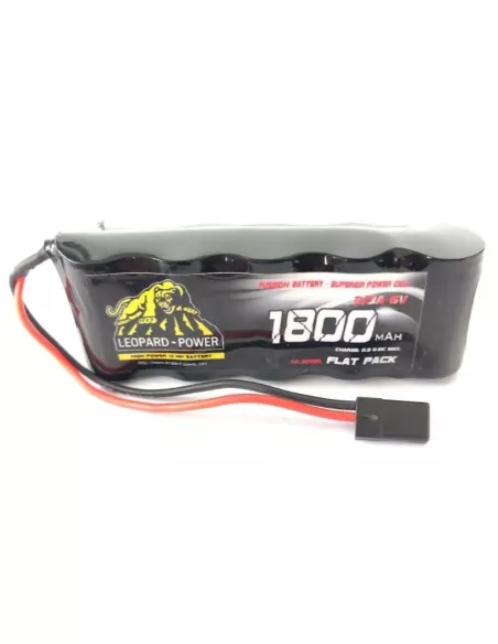 Receiver Battery Pack NiMh - Flat 6.0V 1800Mah JST JR Connector Fussion FS-MN054 - Batteries Ni-Mh Receiver