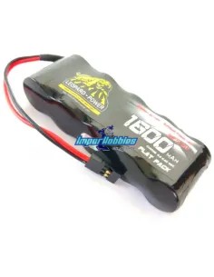 Receiver Battery Pack NiMh - Flat 6.0V 1600Mah JST JR Connector Fussion FS-MN053 - Batteries Ni-Mh Receiver