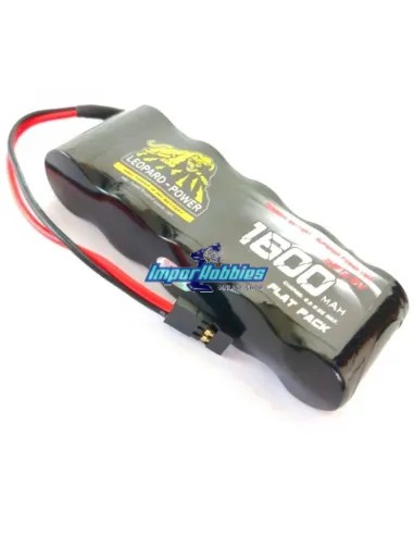 Batería de receptor plana 6.0V 1600Mah NiMh conector JST JR Universal Fussion FS-MN053 - Baterías Ni-Mh para Receptor
