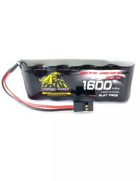 Receiver Battery Pack NiMh - Flat 6.0V 1600Mah JST JR Connector Fussion FS-MN053 - Batteries Ni-Mh Receiver