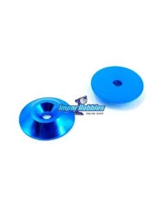 Rondelles d'aileron aluminium bleu Ø18mm 1/10 & 1/8 Scale (2 U.) Fussion FS-WB001 - Ailerons & Rondelles d`aileron 1/8 Scale