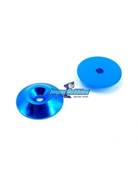 Arandela de alerón azul Ø18mm 1/10 & 1/8 Scale (2 Uds.) Fussion FS-WB001 - Alerones y arandelas de alerón 1/8 Scale