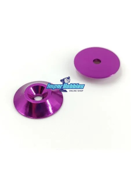 Arandela de alerón purpura Ø18mm 1/10 & 1/8 Scale (2 Uds.) Fussion FS-WB006 - Alerones y arandelas de alerón 1/8 Scale