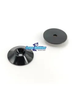Arandela de alerón negra Ø18mm 1/10 & 1/8 Scale (2 Uds.) Fussion FS-WB005 - Alerones y arandelas de alerón 1/8 Scale