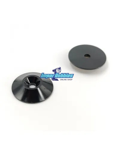 Rondelles d'aileron aluminium noir Ø18mm 1/10 & 1/8 Scale (2 U.) Fussion FS-WB005 - Ailerons & Rondelles d`aileron 1/8 Scale