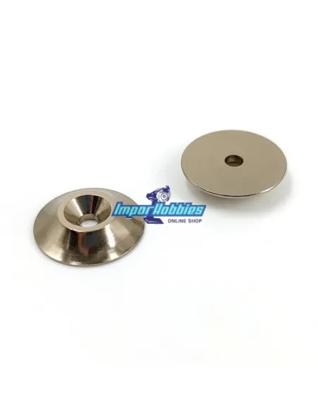 Rondelles d'aileron aluminium gris Ø18mm 1/10 & 1/8 Scale (2 U.) Fussion FS-WB003 - Ailerons & Rondelles d`aileron 1/8 Scale