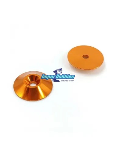 Rondelles d'aileron aluminium orange Ø18mm 1/10 & 1/8 Scale (2 U.) Fussion FS-WB002 - Ailerons & Rondelles d`aileron 1/8 Scale