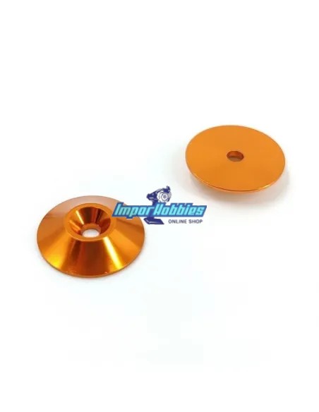 Arandela de alerón naranja Ø18mm 1/10 & 1/8 Scale (2 Uds.) Fussion FS-WB002 - Alerones y arandelas de alerón 1/8 Scale