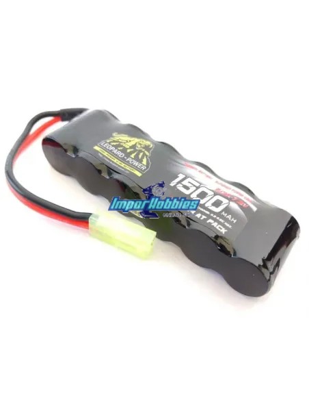 Batería NiMH 7.2V 1500Mah conector Mini Tamiya 1/18 Leopard Power Fussion FS-MN001 - Pack Batería 7.2V & 8.4 Ni-Mh