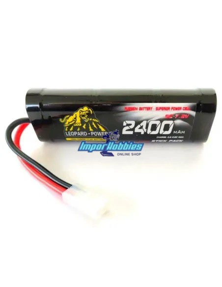 Accu Stick Pack 7.2V 2400mah NiMh Prise Tamiya Leopard Power Fussion Sport FS-SC2400T - Accu Pack 7.2V & 8.4V Ni-Mh