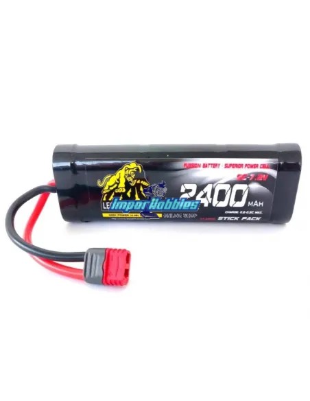 Accu Stick Pack 7.2V 2400mah NiMh Prise T-Dean Leopard Power Fussion Sport FS-SC2400D - Accu Pack 7.2V & 8.4V Ni-Mh
