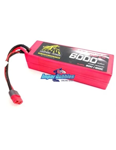 Batería Lipo Stick 3S 11.1V 6000mah 100C Graphene caja dura T-Deans Leopard Power LPG-FS3-6000 - Baterías Lipo 3S - 11.1V & 11.4