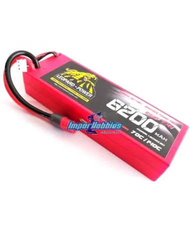 Accu Lipo Stick 2S 7.4V 6200mah 140C Graphene Boitier Rigide T-Deans Leopard Power LPG-FS2-6200 - Accu Lipo 2S - 7.4V & 7.6V HV