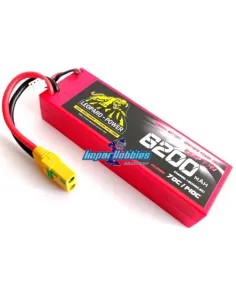 Lipo Battery - Stick 2S 7.4V 6200mah 140C Graphene Hard Case XT90-S Leopard Power LPG-FS2-6200 - Lipo Batteries - 2S - 7.4V & 7.