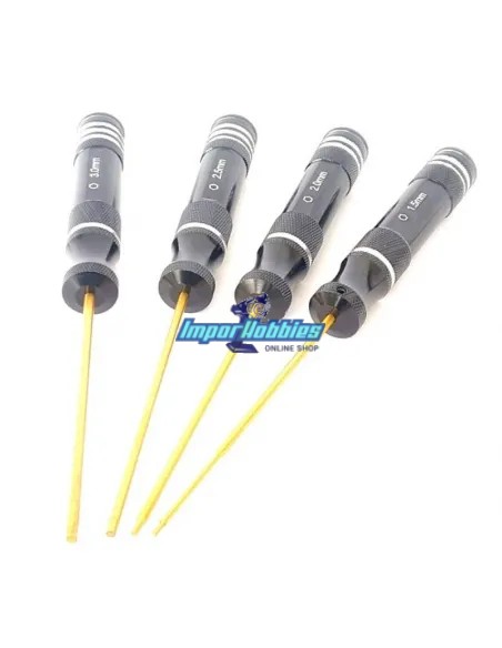 Set de cles allen metrique 1.5-2.0-2.5-3.0 x 120mm VP-Pro RS-6150 - Outils VP-Pro Racing