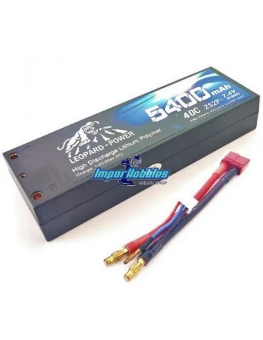 Accu Lipo Stick 2S 7.4V 5400mah 40C / 80C Boitier Rigide Leopard Power LP2-5400-40 - Accu Lipo 2S - 7.4V & 7.6V HV