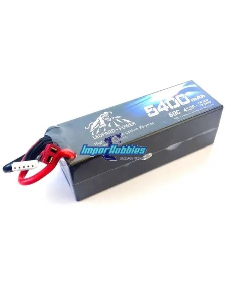 Batería Lipo Pack 4S 14.8V 5400mah 60C / 120C caja dura Leopard Power LP4-5400-60 - Baterías Lipo 4S - 14.8V & 15.2V HV