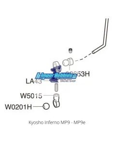 Barre anti-roulis arrière 3.0mm Kyosho Inferno MP9 / MP10 IF460-3.0 - Kyosho Inferno MP9 TKI2 / TKI3 - Pièces detachées et optio 2