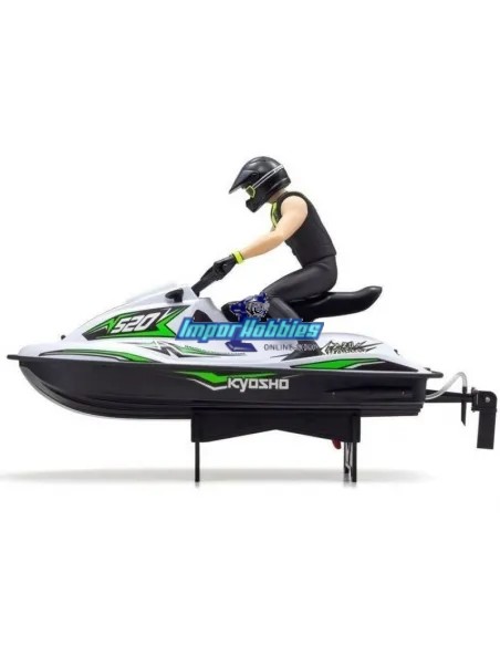 Motomarine Kyosho Wave Chopper 2.0 Blanc / Vert 1/6 Readyset KT-231P+ 2.4Ghz 40211T1 - Modèles et kits de bateaux