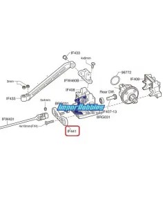 Plaque antérieure arrière inférieure Kyosho Inferno MP9 TKI2 / TKI3 / TKI4 IF441 - Kyosho Inferno MP9 TKI2 / TKI3 - Pièces detac 2