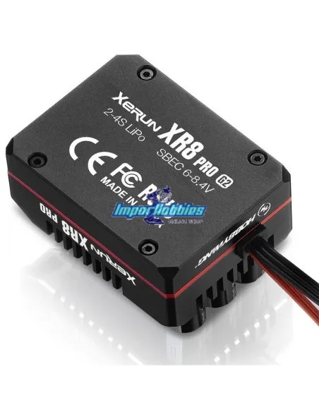 Combo Variateur - Moteur Hobbywing Xerun XR8 Pro G2 200A Sensor - 1900Kv 4268 G3 1/8 Off-Road 38020427 - Variateurs 1/8