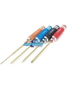 Kit de destornilladores allen 1.5 - 2.0 - 2.5  - 3.0mm Action 4 Colores Fussion FS-AGK01 - Herramientas Fussion