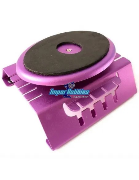Support pivotant en aluminium violet pour voiture 1/10 & 1/8 Fussion FS-B01 - Stands de maintenance