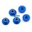 Tuercas de rueda seguridad aluminio azul M4 Flanged (5 Uds.) Fussion FS-WN030 - Tuercas de Aluminio