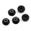 Wheel Nut M4 Serrated Black - Flanged (5 U.) Fussion FS-WN032 - Aluminum Nuts