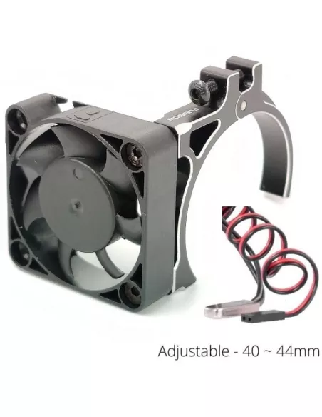 Adjustable 40-44mm Black Heatsink Kit For Electric Motor 1/8 Buggy - Truggy - GT Fussion FS-PD031 - Electric Motor Cooling Suppo