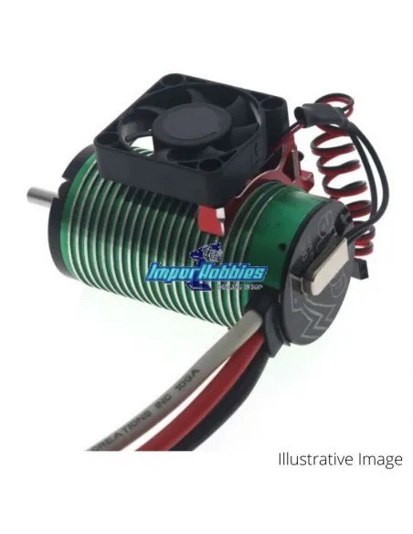 Kit de soporte ajustable negro 40-44mm con ventilador para motor eléctrico 1/8 Buggy - Truggy Fussion FS-PD031 - Soportes y disi