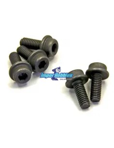 Tornillos 4x10mm BTR bancada / soporte motor (5 Uds.) Kyosho 1-S24010F - Kyosho Inferno MP9 TKI2 / TKI3 - Repuesto y opciones